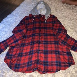 BDG flannel with hood